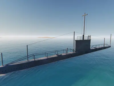 AE2 Australia Submarine 3D model