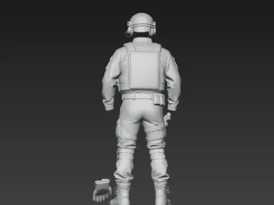 Military clothing set  Helmet  Gloves  Military boots 3D model
