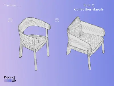 AMPM Collection Set Part 2 - Marais - Chairs and Armchairs 3D model
