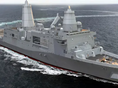 San Antonio Class Amphibious Transport Dock Rigged 3D model