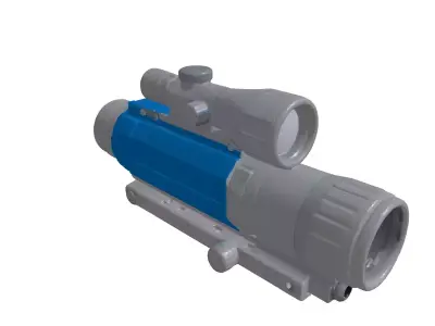 SciFi Tactical Weapon Scope Optic 3D model