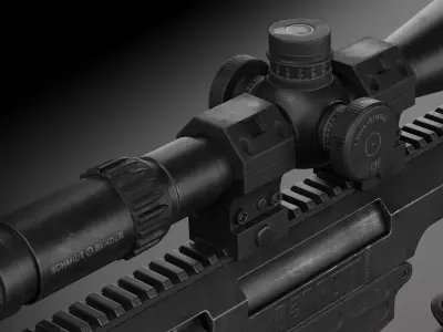 Barret 98B Low-poly 3D model