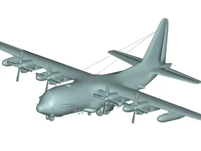 Lockheed AC-130 3D model purchase