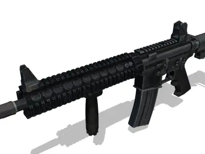 all completed Custom M4 Carbine 3D model