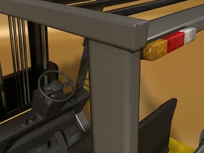 Lift Truck Pallet Cartons and Metal Drums 3D model
