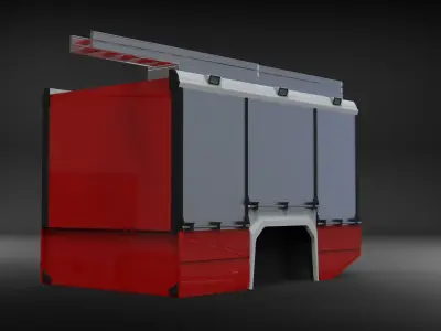 Rosenbauer ET Back Construction Low-poly 3D model