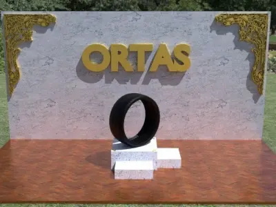 ORTAS TIRE NO 38 GAME READY Low-poly 3D model
