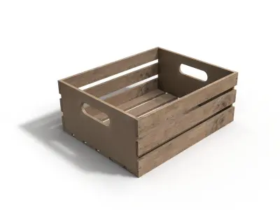 Wooden Crate 3D 3D model shop