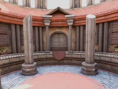 VR Arena Low-poly 3D model