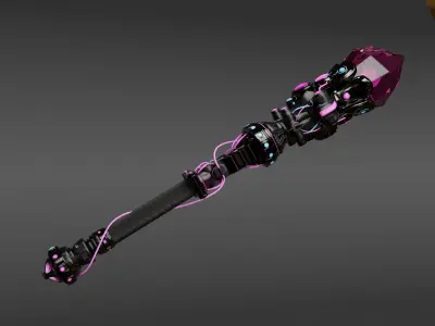 Girly Crystal Aether Rod Free 3D model