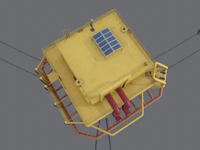 Single Point Mooring Calm Buoy 3D model