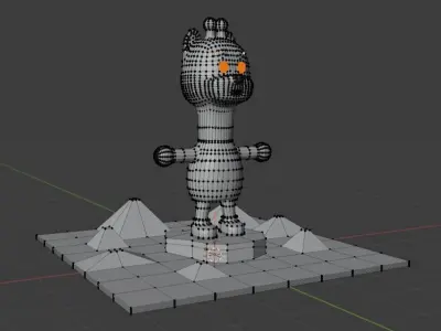 Character design giraffe 3D model