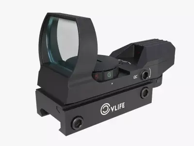 Reflex CVlife Red dot sight Low-poly 3D model