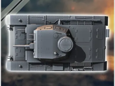 Panzer III Ausf E - miniatures tabletop scenery 3D print model