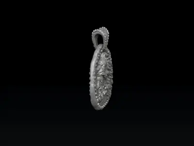 Old Coin Pendant v2 3D print model