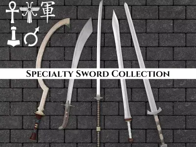 Ancient Collection Weapons Specialty Swords 3D Model Pack