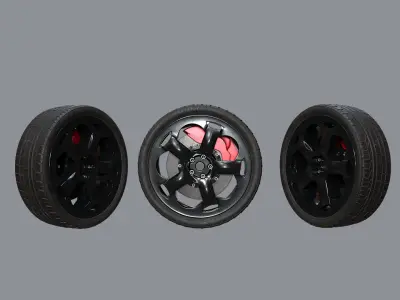 Car Wheel Low-poly 3D model from CGTrader