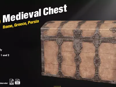 25 Medieval Chest Vol1   Low-poly 3D model