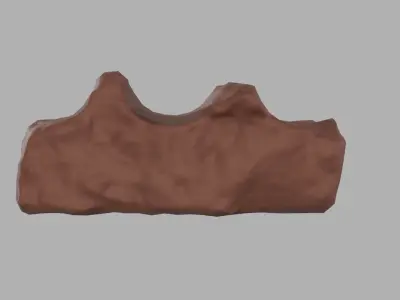 Brick Rock Free low-poly 3D model