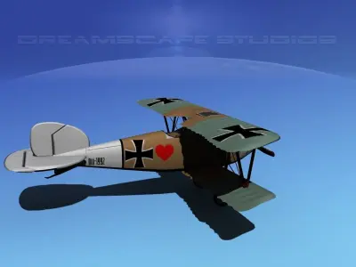 Albatross DIII Fighter 3D model from CGTrader - Rigged