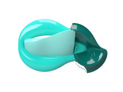 Submarine teal colored plastic handle Free 3D model