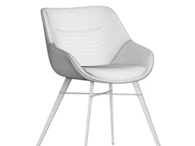 Dining Set chair - person 3D model