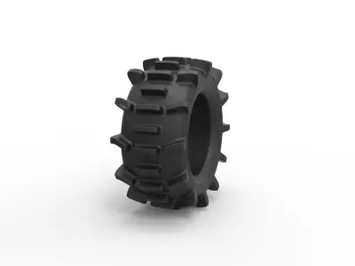 Offroad tire 84 Scale 1 to 25 3D print model