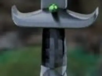 Low-poly sword Free low-poly 3D model
