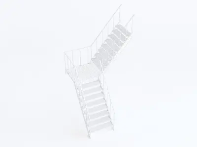 Stairs 01 3D model