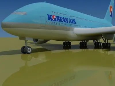 Korean Air A380 3D model