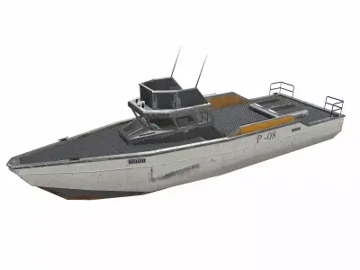 Patrol Boat Low-poly PBR Low-poly 3D model