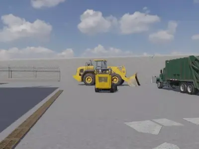 Industrial Waste Processing Facility 3D model