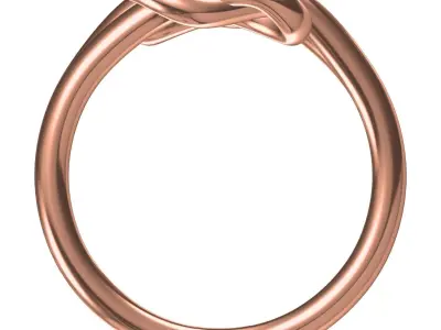 Antique Double Celtic Knot ring 3D print model