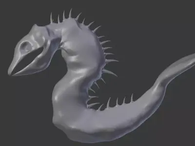 Monster Fish Skull Head 3D model