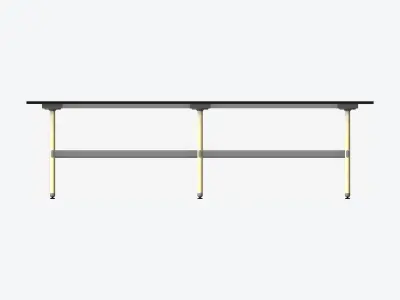Desk - Timberline - Workstation - Sgl - Side - 2 - Person - Mid Low-poly 3D model