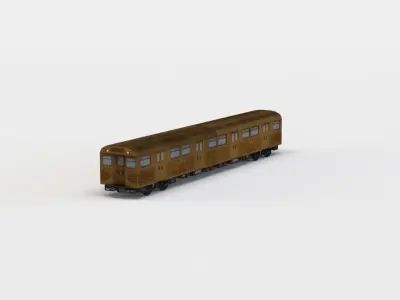 Subway train Low-poly 3D model get