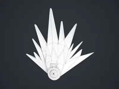 Mine Badge Low-poly 3D model