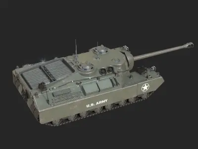 4 coatings of USA Army T28 Heavy Tank T95 Heavy Tank Low-poly 3D model