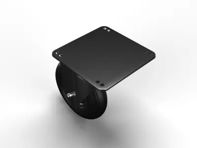 Swivel Rubber Wheel 3D model