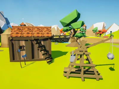 Middle Ages Poly Pack Low-poly 3D model