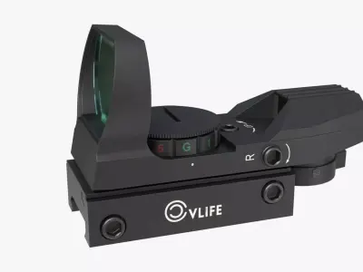 Reflex CVlife Red dot sight Low-poly 3D model