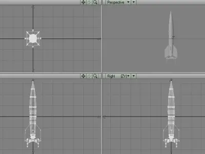 Rocket Missile - V2 3D model