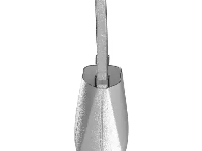 Silver Leather Shoulder Bag 3D model