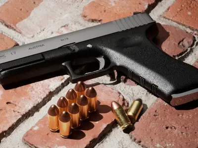 Glock 17 Low-poly 3D model get