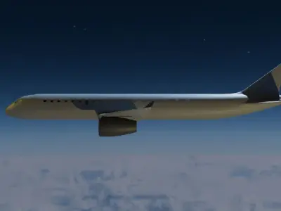PASSENGER AIRCRAFT LOW POLY - READY TO PLAY Free low-poly 3D model