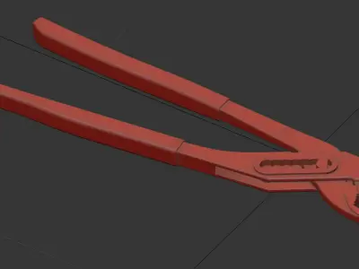 Professional Pipe Wrench 3D Model FREE Download High-Quality Free low-poly 3D model