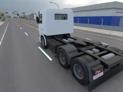 Brazilian 113H Frontel Truck Low Poly Real-Time Model Low-poly 3D model