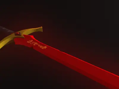 Sword Low-poly 3D model 61