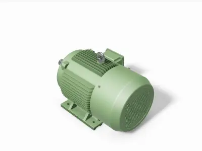 180L B3 Left IEC electric motor - 3D CAD model 3D model