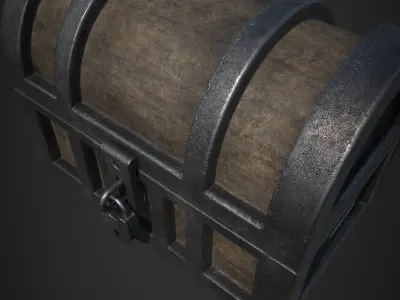 treasure chest  Low-poly 3D model